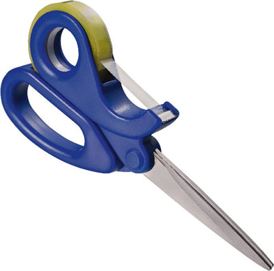 Scissors with Integrated Sticky Tape Dispenser & Cutter - Perfect for Gift Wrapping and Arts & Crafts - Measures 20 x 9 x 2cm