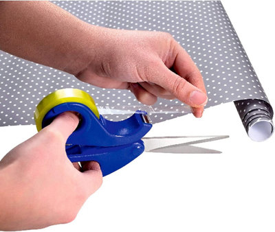 Scissors with Integrated Sticky Tape Dispenser & Cutter - Perfect for Gift Wrapping and Arts & Crafts - Measures 20 x 9 x 2cm