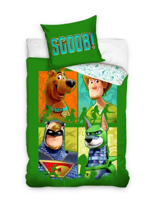 Scooby Doo 100% Cotton Green Single Duvet Cover - European Size