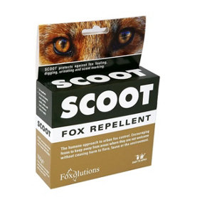 Scoot Soluble Fox Repellent Garden Lawn Fox Deterrent 2 x 50g Sachets 16m2 Cover