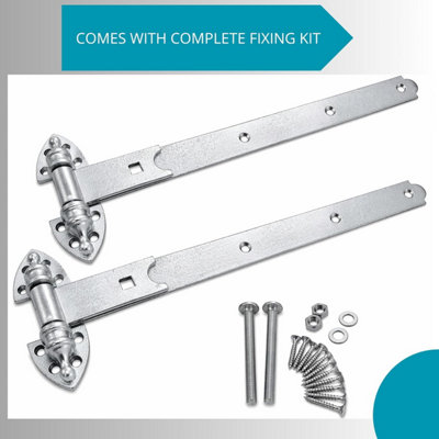 Scorpio Hardware Heavy Reversible Gate Hinges 14 Inch Galvanised for ...
