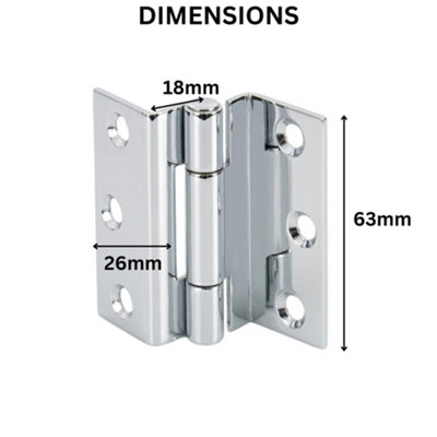 Scorpio Hardware Storm-Proof Shutter Hinge Zinc Plated 63mm/2.5-Inch ...
