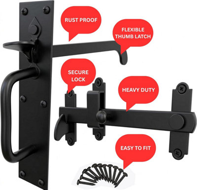Scorpio Hardware Suffolk Latch 115mm, Garden Gate Latch for Wooden ...
