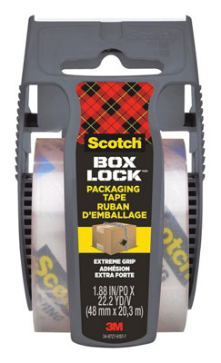 Scotch Box Lock Packaging Tape, 1 Roll with Dispenser , 48 mm x 20.3 m