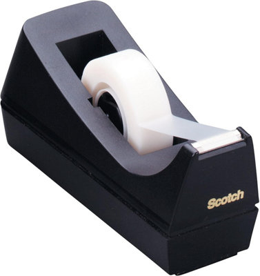 Plakbandhouder Scotch C38 recycled zwart 3rol magic tape 900 19mmx33m
