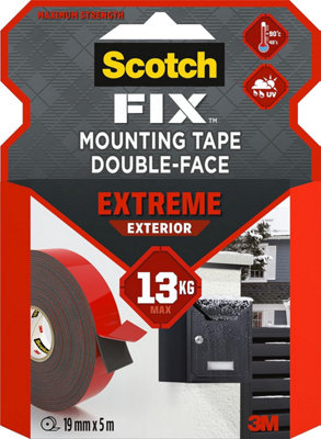Scotch-Fix Extreme Exterior Mounting Tape 19mm x 5m 1 Roll/Pack PT1100-1950-P