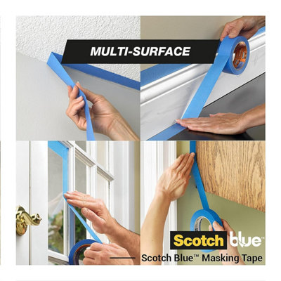 ScotchBlue Multi-Surface Premium Masking Tape, 48 mm x 41 m, 4 Rolls 70% PEFC