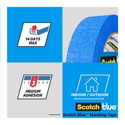 ScotchBlue Multi-Surface Premium Masking Tape, 48 mm x 41 m, 4 Rolls 70% PEFC