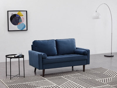 Scott Velvet 2 Seater Sofa, Blue Velvet