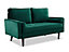 Scott Velvet 2 Seater Sofa, Green Velvet
