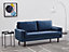 Scott Velvet 3 Seater Sofa, Blue Velvet