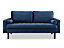 Scott Velvet 3 Seater Sofa, Blue Velvet