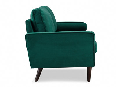 Scott Velvet 3 Seater Sofa, Green Velvet