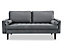Scott Velvet 3 Seater Sofa, Grey Velvet