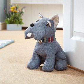 Scottie Design Doorstop - Novelty Decorative Plush Dog Heavy Weighted Stuffed Animal Character Door Stopper - H26 x W22 x D25cm