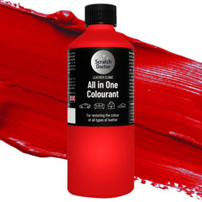 Scratch Doctor All In One Leather Colourant, Leather Dye, Leather Paint 1000ml Bright Red
