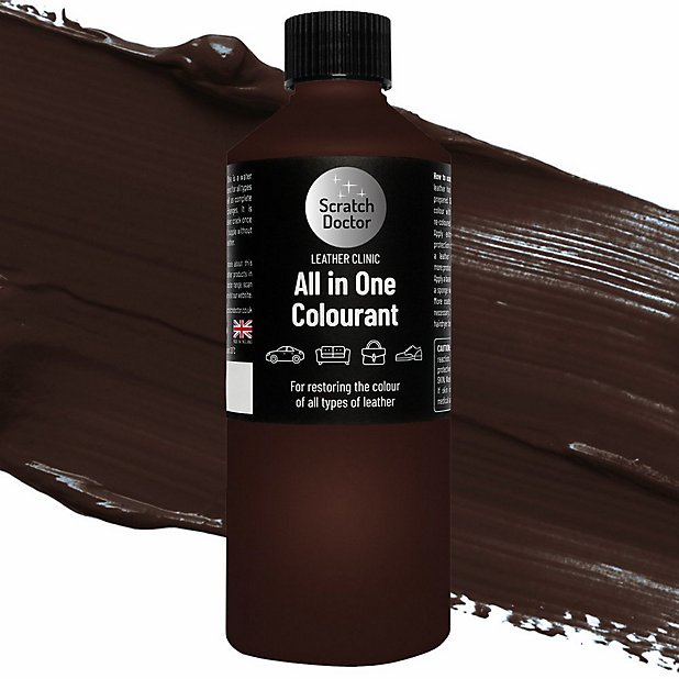 Scratch Doctor All In One Leather Colourant, Leather Dye, Leather Paint  1000ml Chocolate Brown