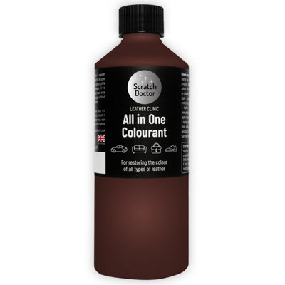 Scratch Doctor All In One Leather Colourant, Leather Dye, Leather Paint 1000ml Chocolate Brown