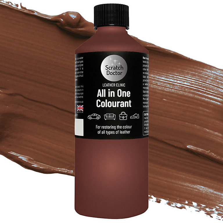 Scratch Doctor All In One Leather Colourant, Leather Dye, Leather Paint  250ml Medium Brown