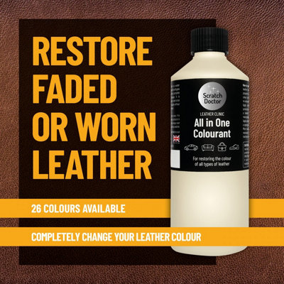 Scratch Doctor All In One Leather Colourant, Leather Dye, Leather Paint 500ml Light Grey
