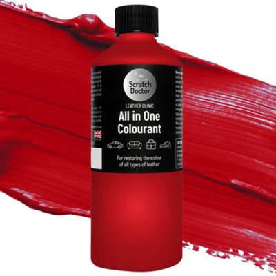 Scratch Doctor All In One Leather Colourant, Leather Dye, Leather Paint  500ml Red