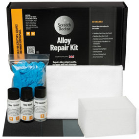 Scratch Doctor Alloy Wheel Repair Kit Black for damaged, scuffed, scraped wheels