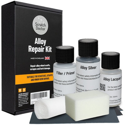 Scratch Doctor Alloy Wheel Repair Kit Silver for damaged, scuffed