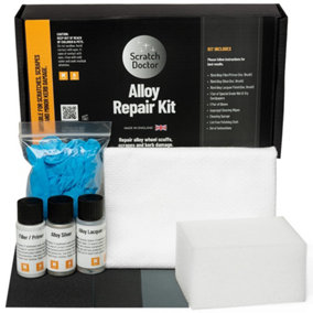 Scratch Doctor Alloy Wheel Repair Kit Silver for damaged, scuffed, scraped wheels
