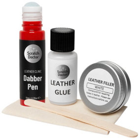 Scratch Doctor Compact Leather Repair Kit for small repairs, rips, tears and holes Bright Red