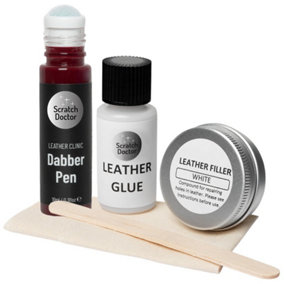 Scratch Doctor Compact Leather Repair Kit for small repairs, rips, tears and holes Burgundy