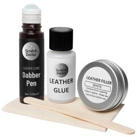 Scratch Doctor Compact Leather Repair Kit for small repairs, rips, tears and holes Chocolate Brown
