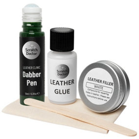 Scratch Doctor Compact Leather Repair Kit for small repairs, rips, tears and holes Dark Green