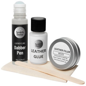 Scratch Doctor Compact Leather Repair Kit for small repairs, rips, tears and holes Ivory