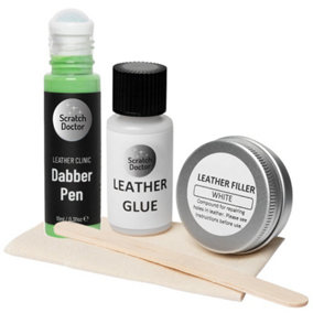 Scratch Doctor Compact Leather Repair Kit for small repairs, rips, tears and holes Light Green