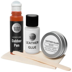 Scratch Doctor Compact Leather Repair Kit for small repairs, rips, tears and holes Tan