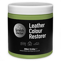 Scratch Doctor Leather Colour Restorer, Recolouring Balm for faded and worn leather 250ml Light Green