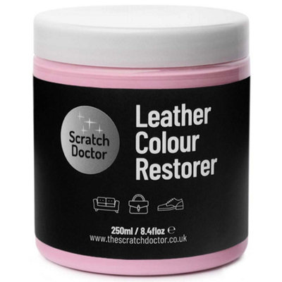 Scratch Doctor Leather Colour Restorer, Recolouring Balm for faded and worn leather 250ml Pink