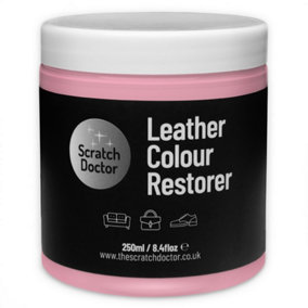 Scratch Doctor Leather Colour Restorer, Recolouring Balm for faded and worn leather 250ml Pink