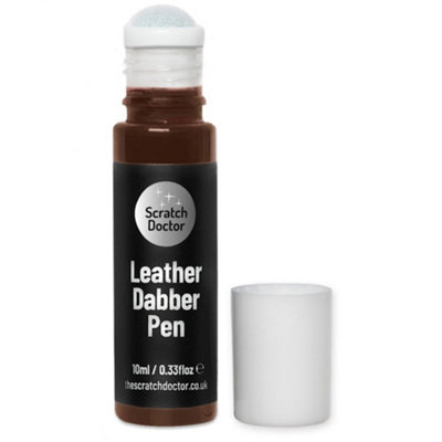 Scratch Doctor Leather Dabber Touch Up Pen, Leather Dye, Leather Paint 10ml Medium Brown