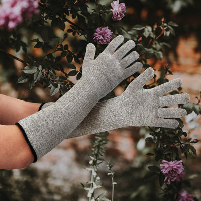 Scratch Proof Gardening Gloves - Gauntlets Protect Hands and Arms from Brambles/Nettles/Thistles, Elasticated Soft Cuffs, Long