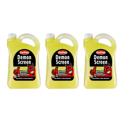 Screen Wash Windscreen Fluid Ready To Use Bug Sap Bird Lime Repels Rain 3x 2.5L