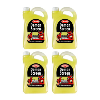 Screen Wash Windscreen Fluid Ready To Use Bug Sap Bird Lime Repels Rain 4x 2.5L