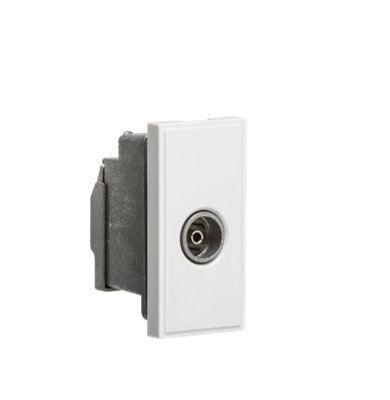 Screened TV Outlet 25 x 50mm - White