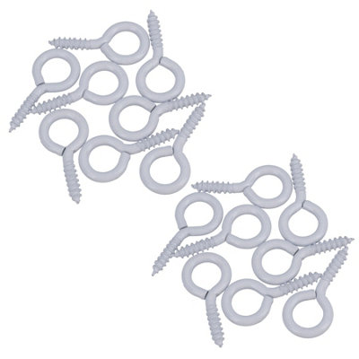 Screw Eye Hooks Fasteners Picture Curtain Hanger 12mm Hook 40mm Length