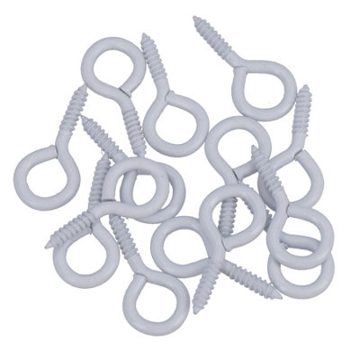 30 Pack Screw-in Square Snap Hanging Hook, Small Screw Hooks For