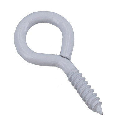 Screw Eye Hooks Fasteners Picture Curtain Hanger 8mm Hook 30mm Length 14pc