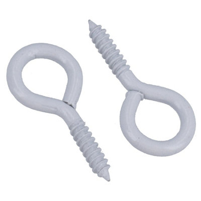 Screw Eye Hooks Fasteners Picture Curtain Hanger 8mm Hook 30mm Length 70pc