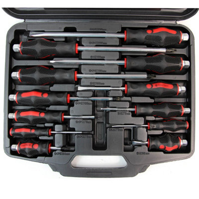 Screwdriver Set 12pc Philips and Flat Head Magnetic Heavy Duty