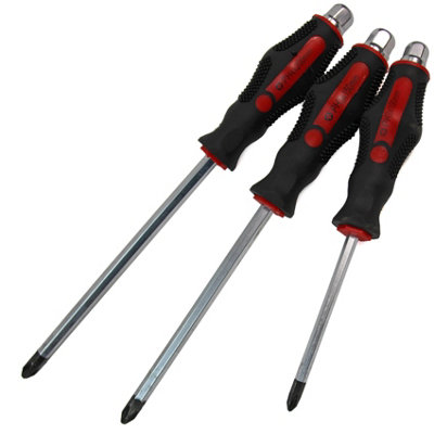 Strong Magnetic Screwdriver Set – S2 Steel Slotted & Phillips Bits, 100mm