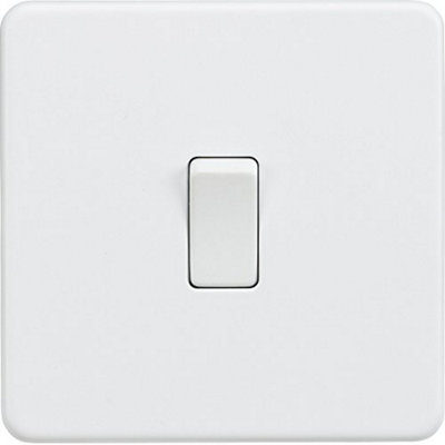 Screwless 10A 1G 2-Way Switch - Matt White